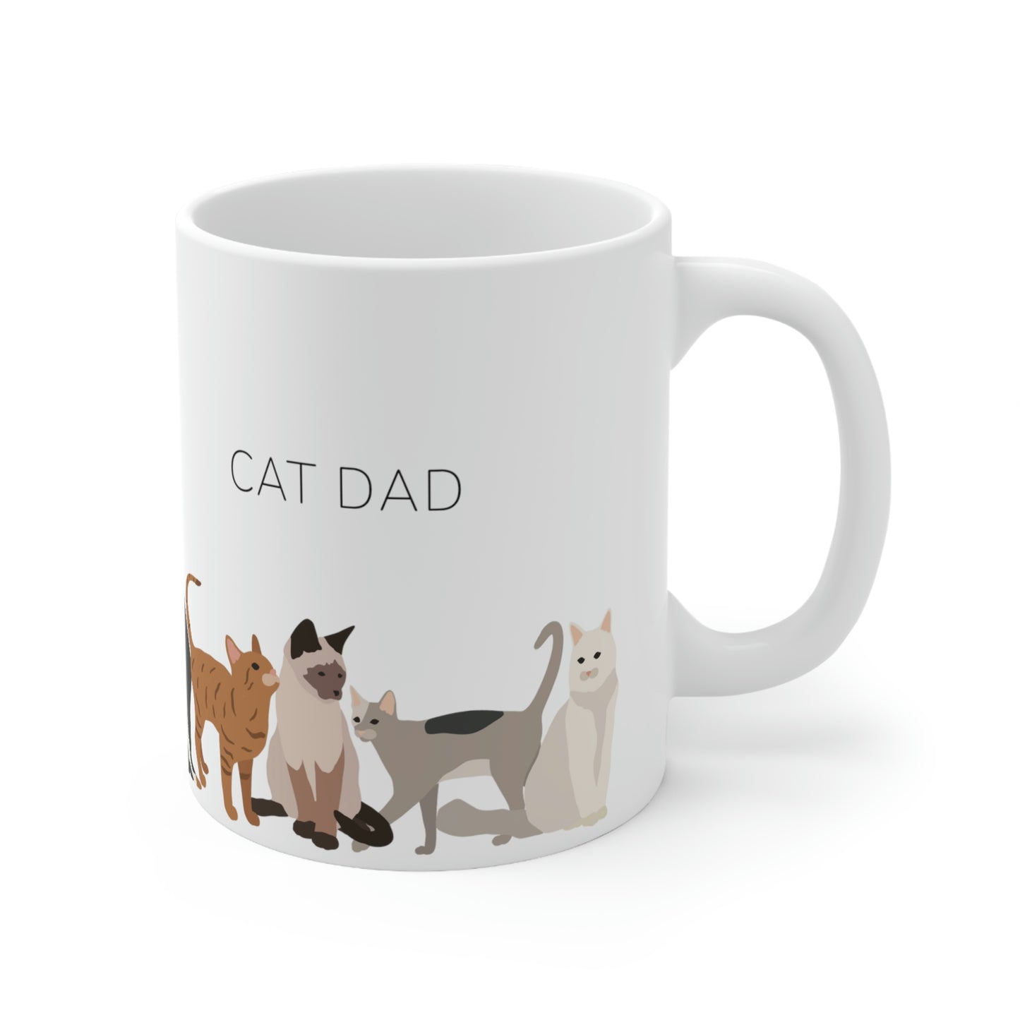 Cat Dad Ceramic Mug 11oz