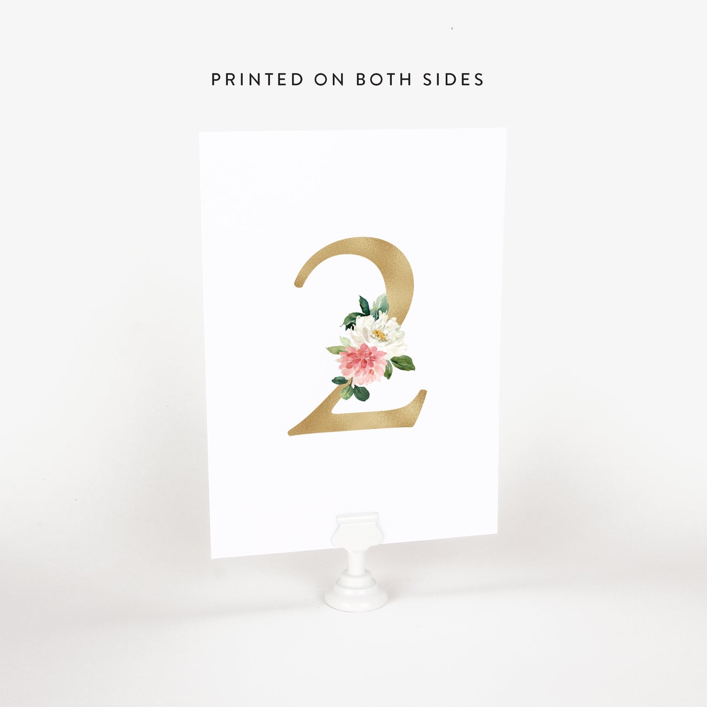 Table Numbers, Gold Floral