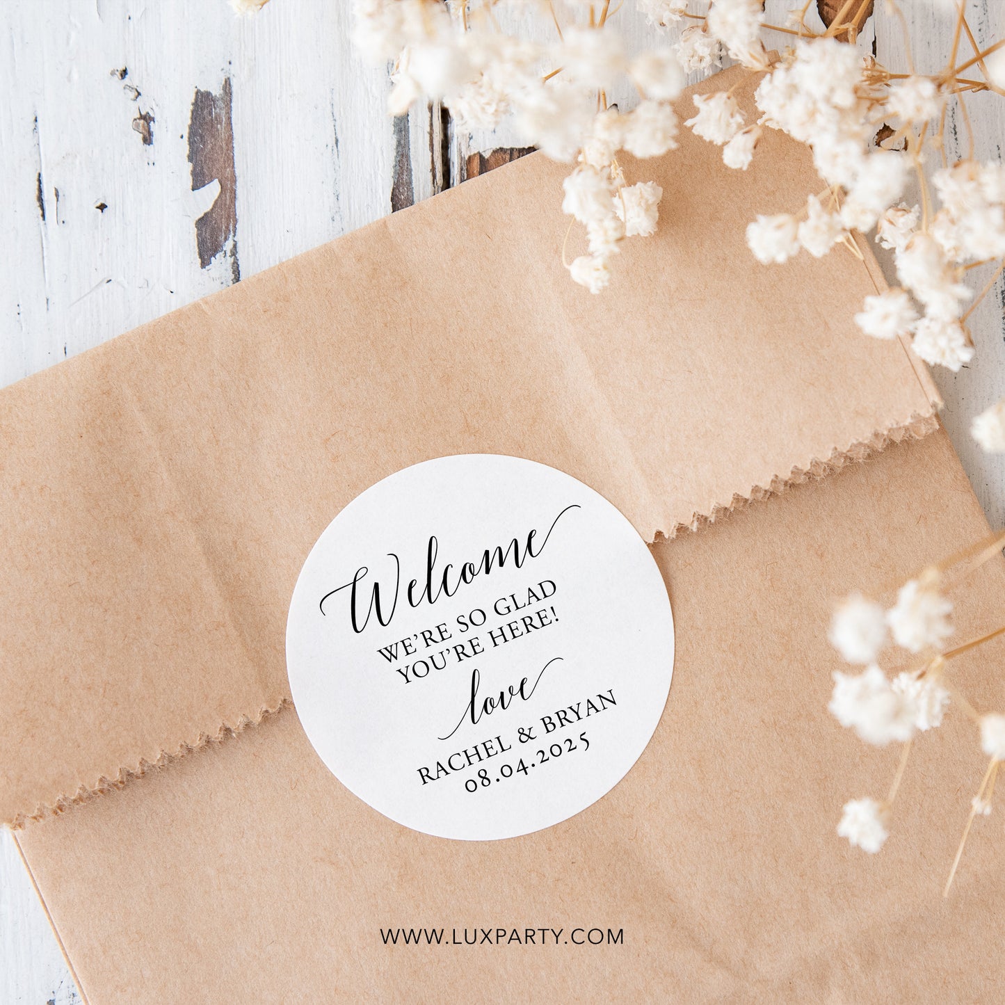 Stickers for Wedding Welcome Bags