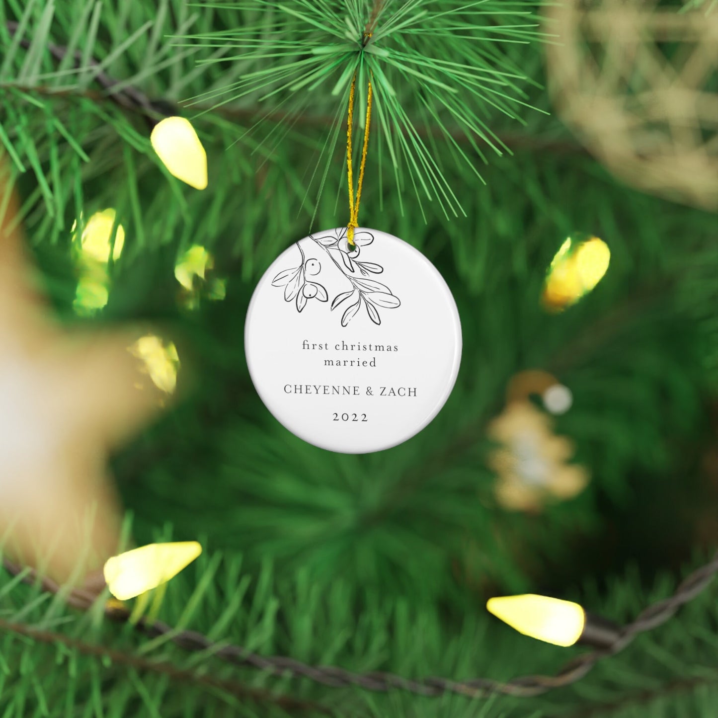 First Christmas Married Ornament 2022, Personalized