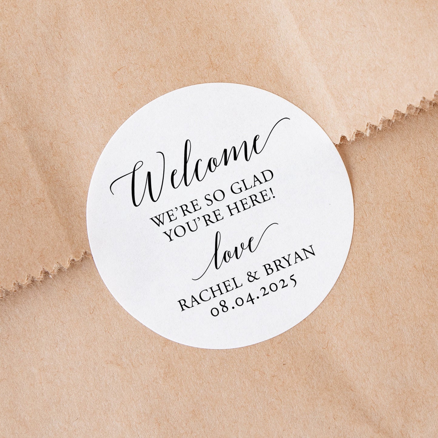 Stickers for Wedding Welcome Bags