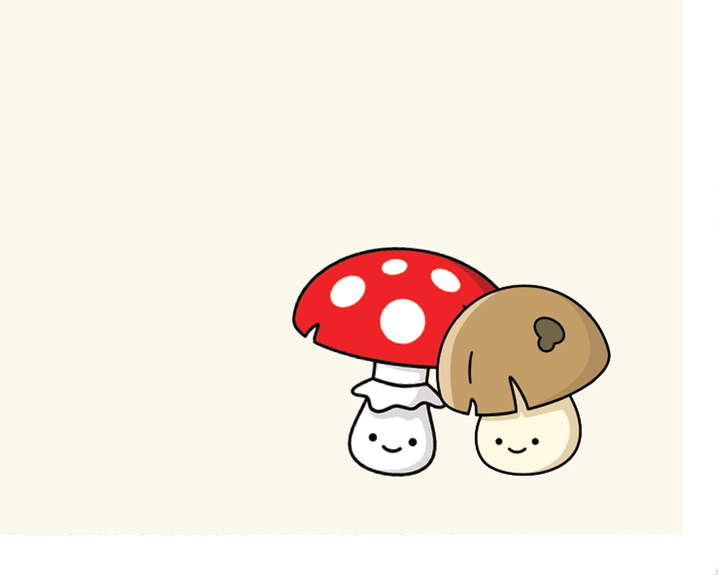 Mushroom Kawaii Sticky Notes
