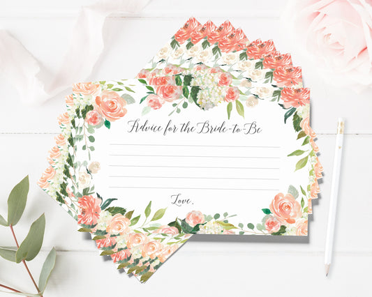 Advice Cards Bride, Floral